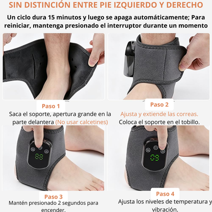 Tobillera masajeadora con 5 temperaturas y 3 intensidades