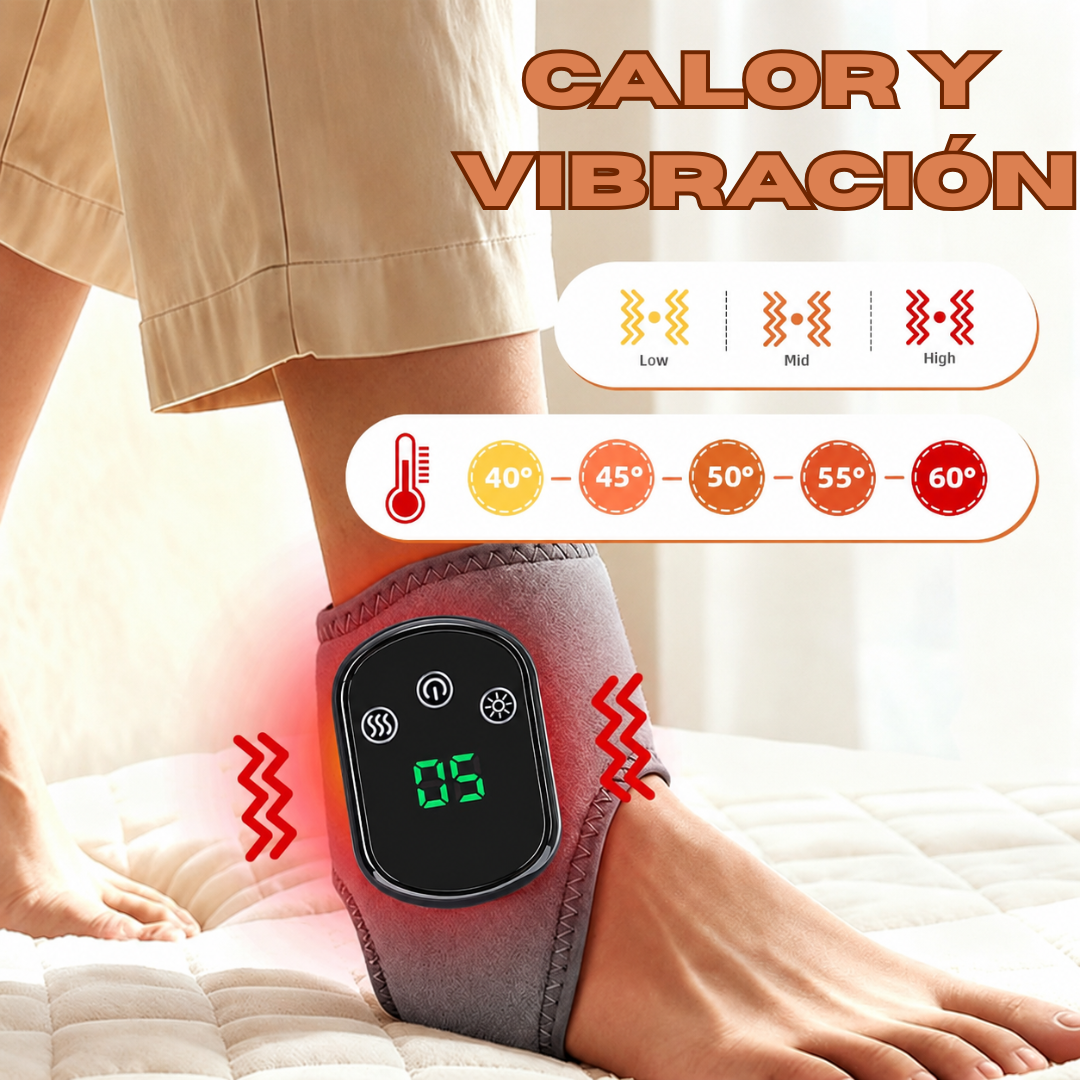Tobillera masajeadora con 5 temperaturas y 3 intensidades